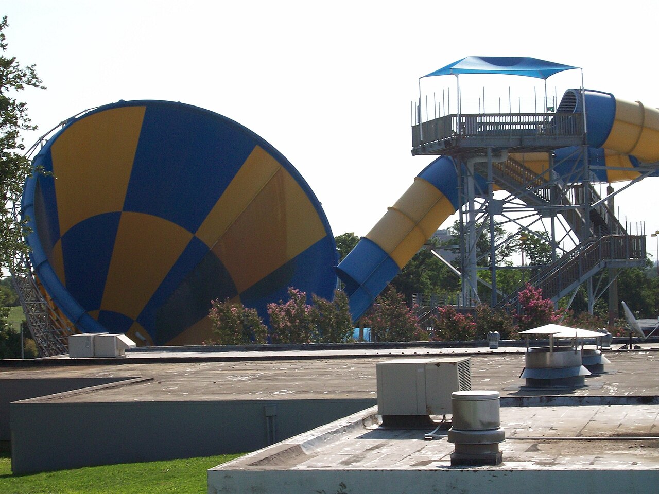 amusement park water slide